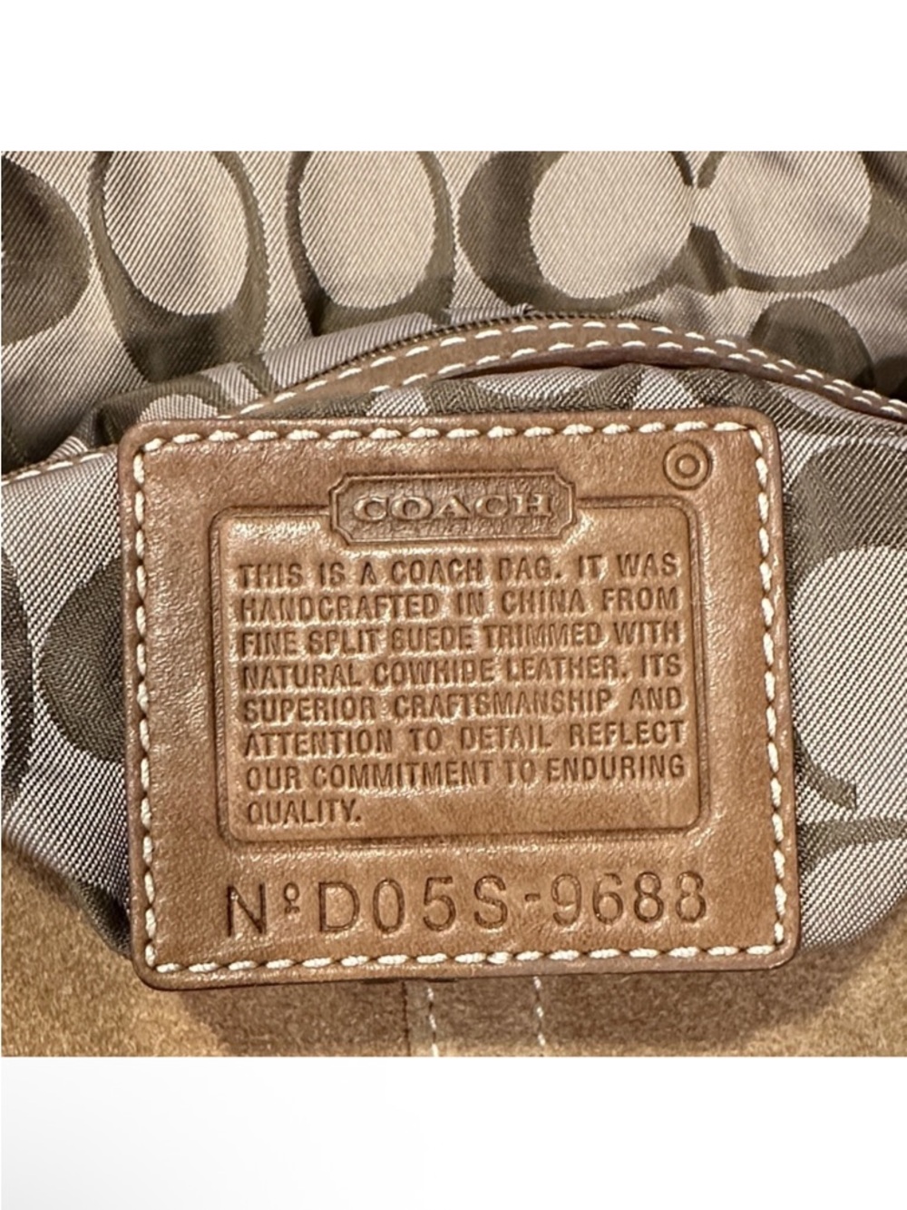 Coach SoHO Y2K Tan Suede Hobo Shoulder Bag with Buckle Detail - Picture 3 of 7